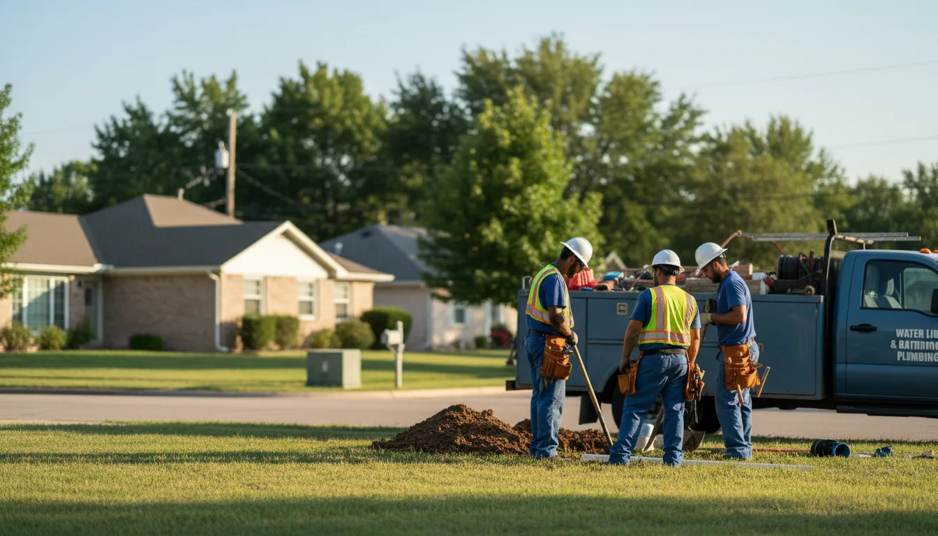 Residential water line and bathroom plumbing service in Kinsman, OH